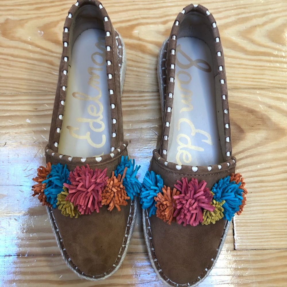 Sam Edelman Issa Pom Pom Espadrille Size 7.5